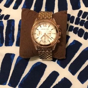 Rose gold Michael Korda watch